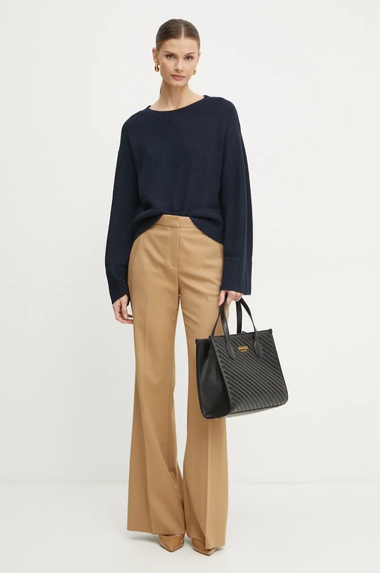 BOSS Orange sweter wełniany 50535517 granatowy AW24