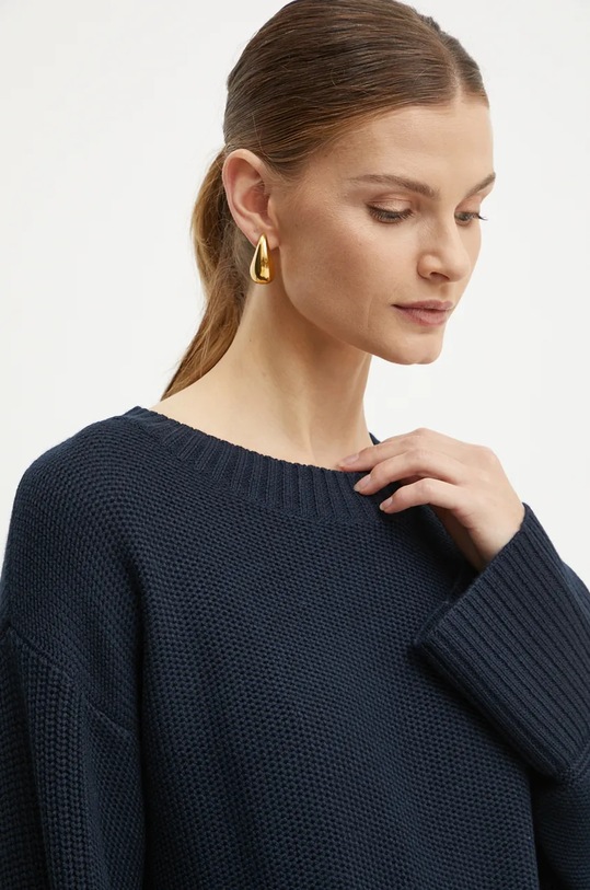 BOSS Orange sweter wełniany granatowy 50535517