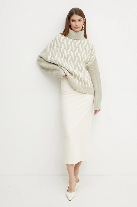 Vuneni pulover BOSS 50523719 bež AW24