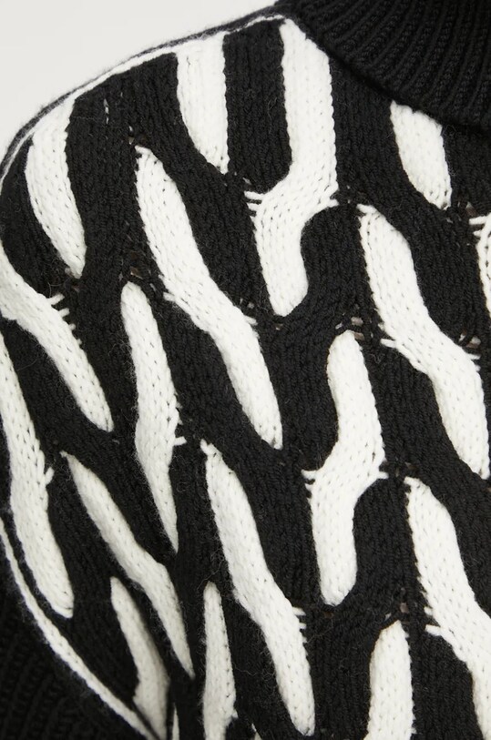 Vlnený sveter BOSS 50523719 čierna