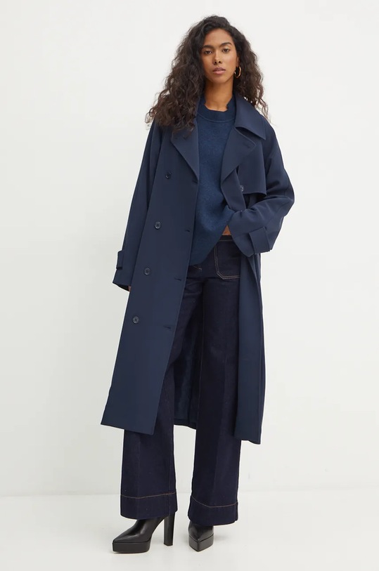 BOSS pulover de lana 50523735 bleumarin AW24