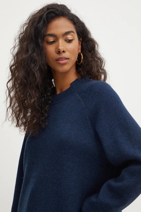 BOSS pulover de lana bleumarin 50523735