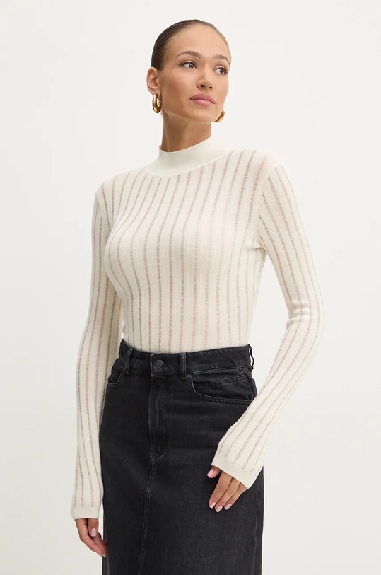 Vuneni pulover BOSS Planet friendly bež 50523736