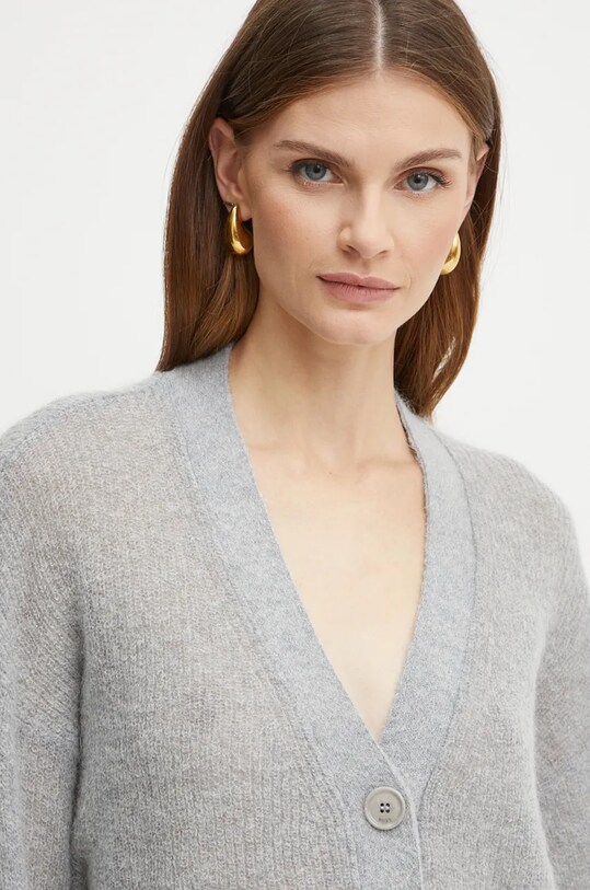 BOSS cardigan din lana gri 50528487