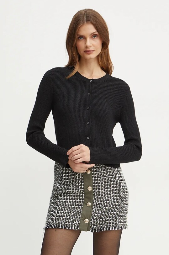 BOSS kardigan z domieszką wełny 50533664 czarny AW24