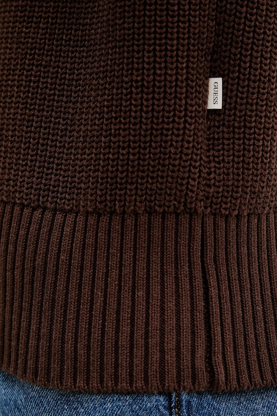 Guess Jeans sweter bawełniany W4BR08.Z3HM1 brązowy