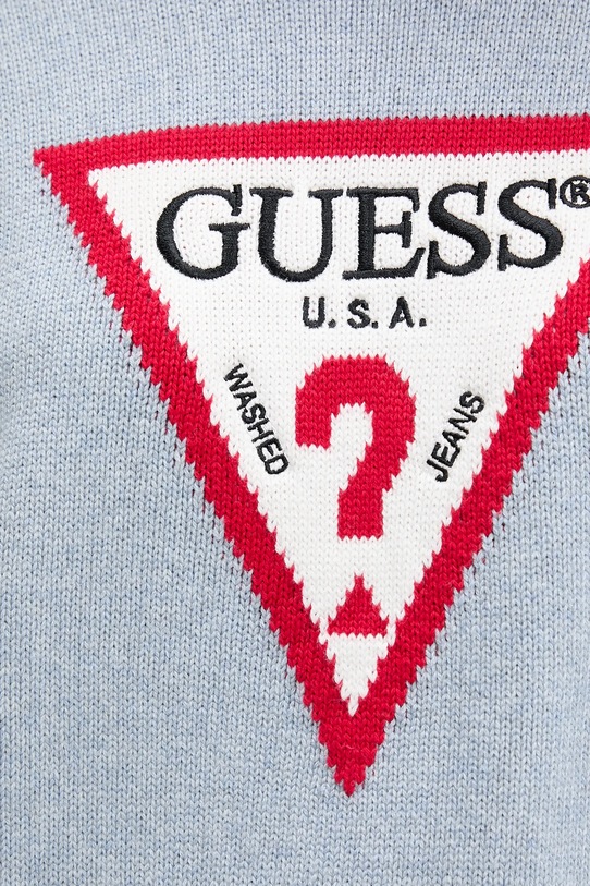 Guess Jeans sweter bawełniany W4BR12.Z3HM1 niebieski
