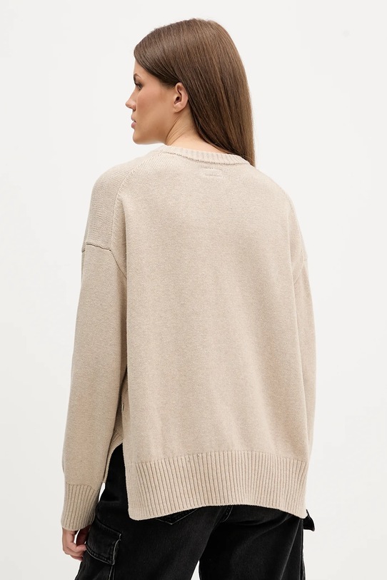 Odzież Guess Jeans sweter bawełniany W4BR12.Z3HM1 beżowy