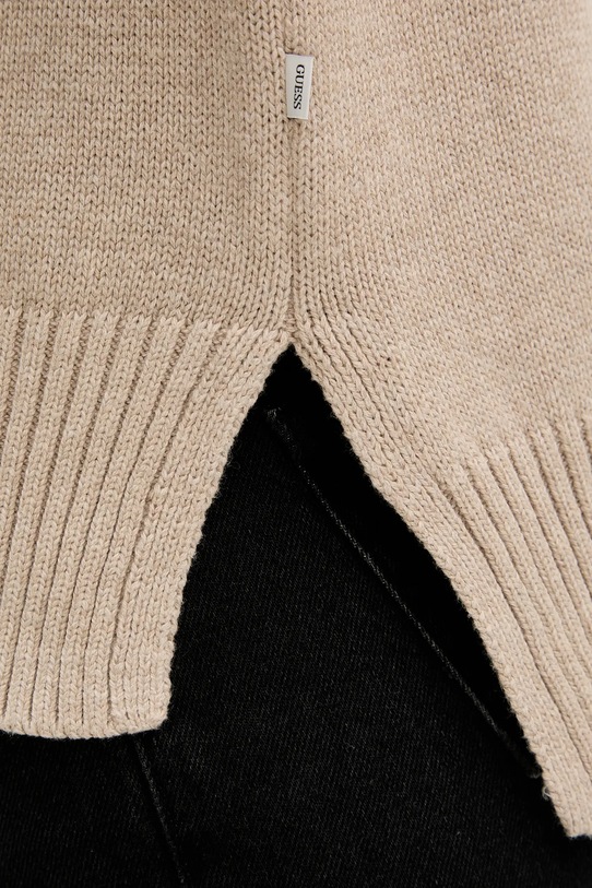 Guess Jeans sweter bawełniany W4BR12.Z3HM1 beżowy