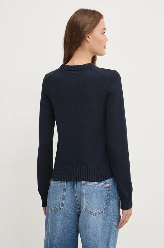 Odzież Guess Jeans sweter bawełniany W4BR10.Z3HM1 granatowy