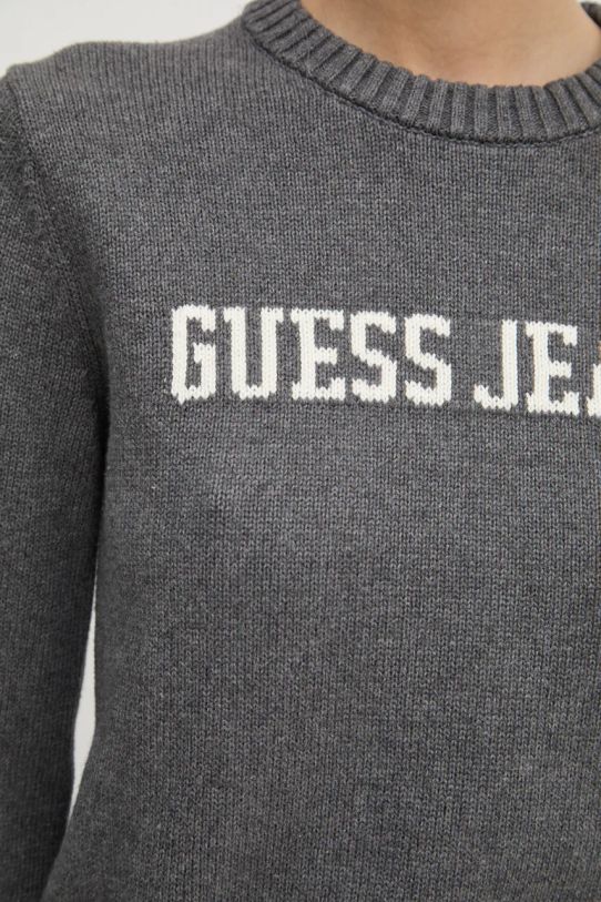 Pamučni pulover Guess Jeans W4BR10.Z3HM1 siva