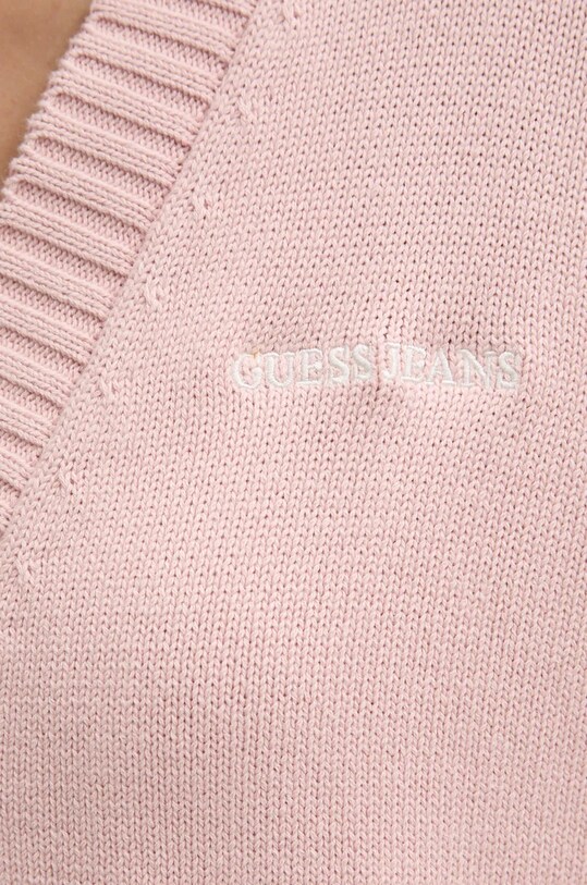Хлопковый кардиган Guess Jeans W4BR81.Z3HM1 розовый