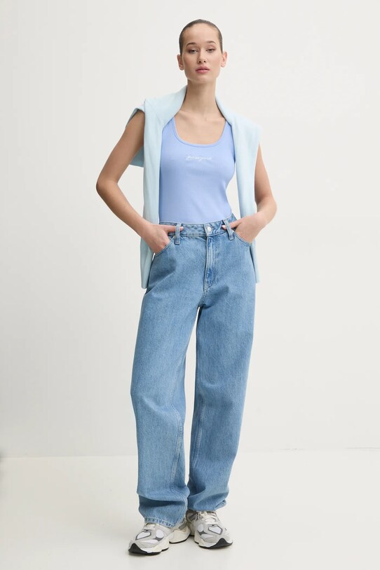 Guess Jeans pulover din amestec de lână W4BR83.Z3HO2 albastru SS25