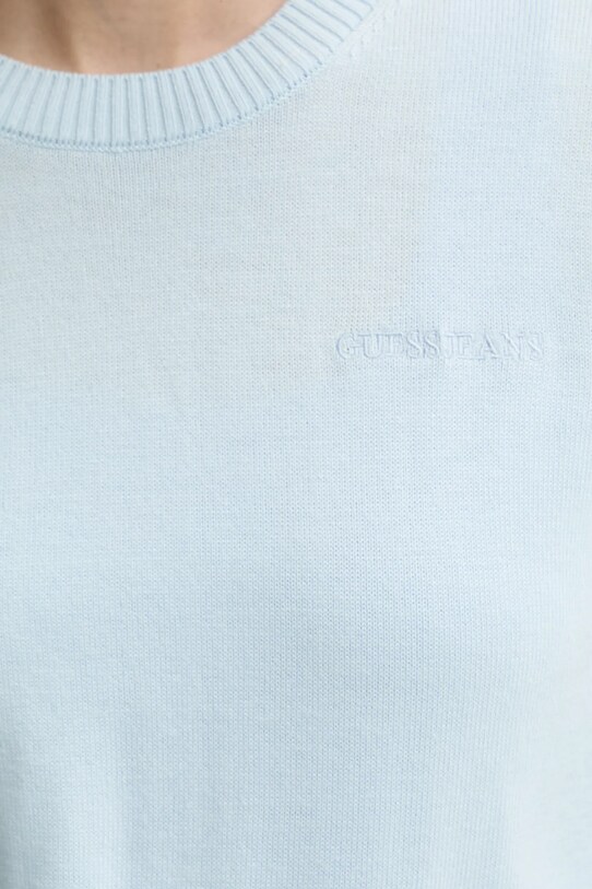 Guess Jeans pulover din amestec de lână W4BR83.Z3HO2 albastru
