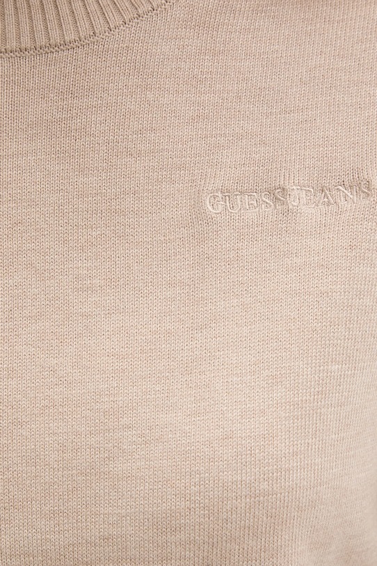 Guess Jeans sweter z domieszką wełny W4BR83.Z3HO2 beżowy