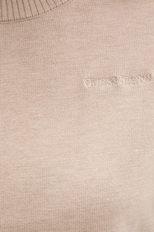 Guess Jeans sweter z domieszką wełny W4BR83.Z3HO2 beżowy