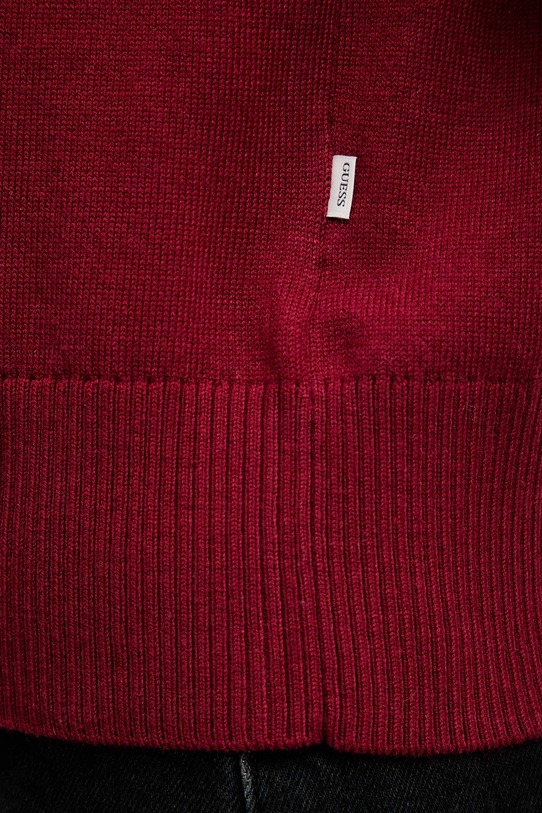 Guess Jeans sweter z domieszką wełny bordowy W4BR83.Z3HO2