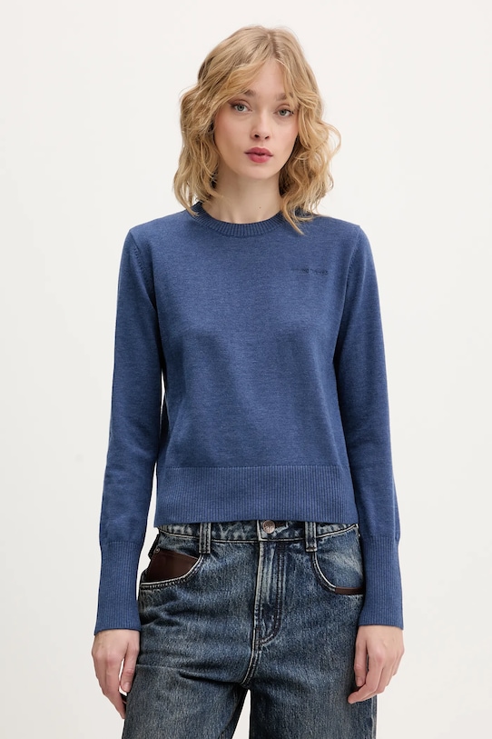 Guess Jeans sweter z domieszką wełny niebieski W4BR83.Z3HO2