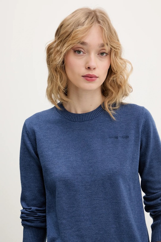 Guess Jeans sweter z domieszką wełny niebieski W4BR83.Z3HO2