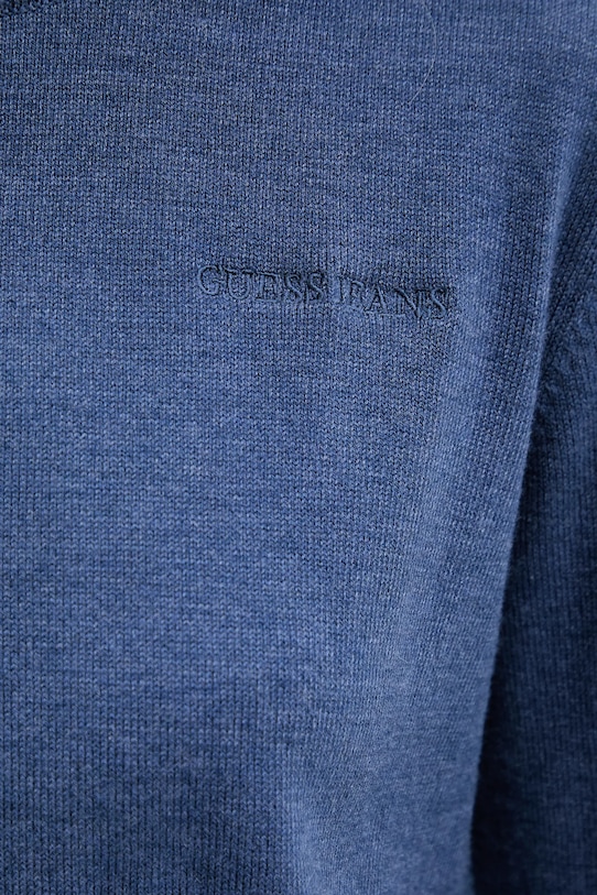 Guess Jeans sweter z domieszką wełny W4BR83.Z3HO2 niebieski