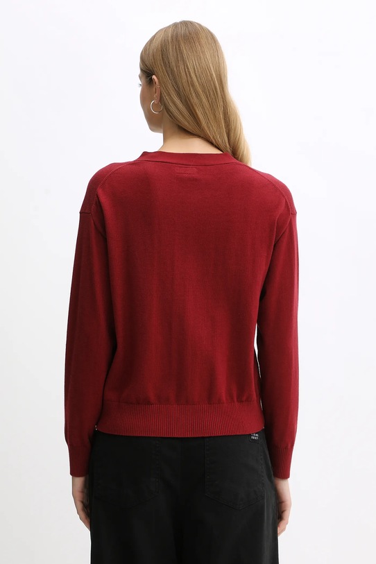 Oblečení Kardigan s příměsí vlny Guess Jeans W4BR16.Z3HO2 burgundské