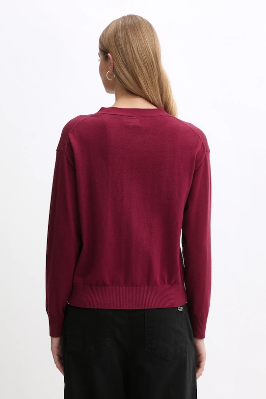 Îmbrăcăminte Guess Jeans cardigan din amestec de lână W4BR16.Z3HO2 burgundia