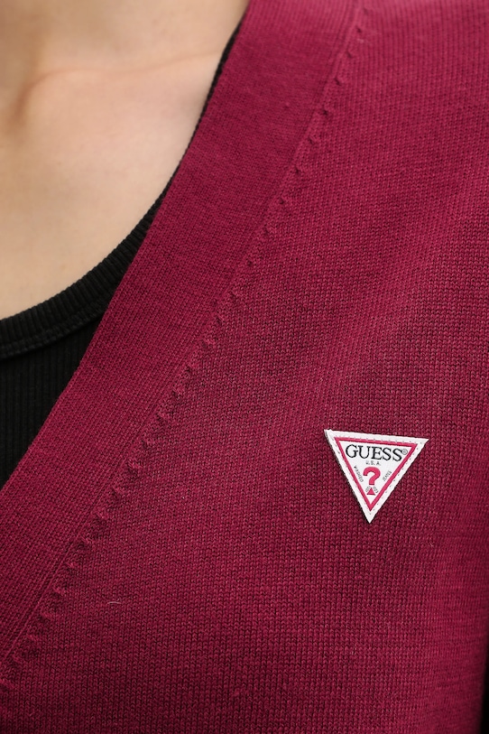 Guess Jeans cardigan din amestec de lână W4BR16.Z3HO2 burgundia