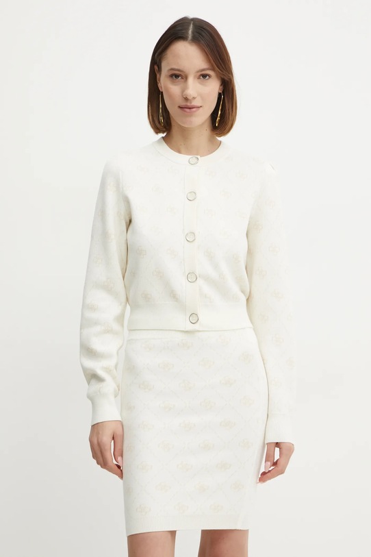 Kardigan s primjesom vune Guess SARAH s dodatkom vune bež W4BR0D.Z3JD2