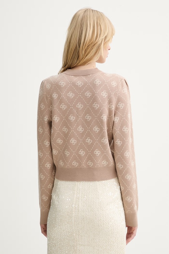 Odzież Guess kardigan z domieszką wełny SARAH W4BR0D.Z3JD2 beżowy