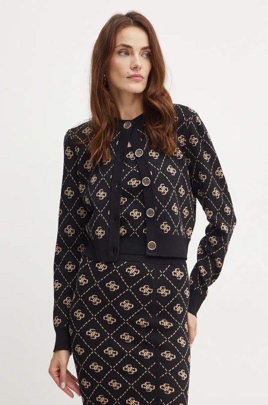 Svetr s příměsí vlny Guess SARAH kulatý černá W4BR0D.Z3JD2