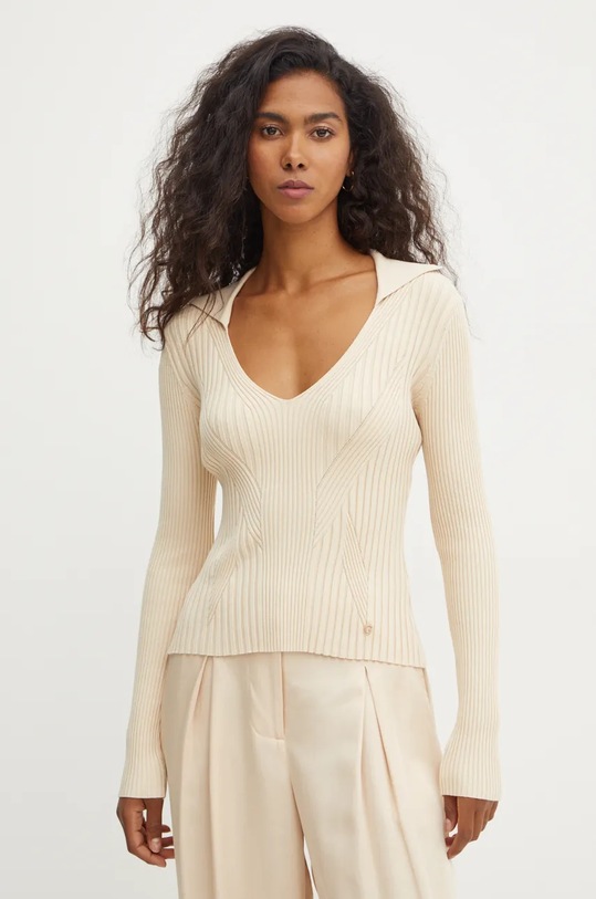 Pulover Guess ISABELLA bez uzorka bež W4BR19.Z3HP2