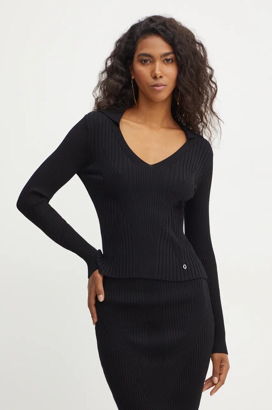 Guess pulover ISABELLA subtiri negru W4BR19.Z3HP2