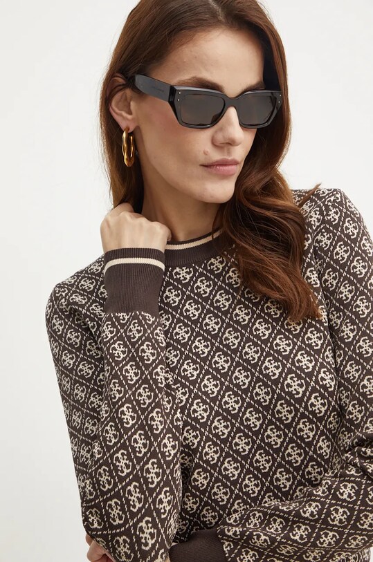 Guess pulover LISE maro W4BR21.Z37K0