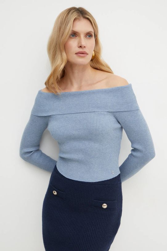 Guess sweter NINA pozostałe niebieski W4BR73.Z3K92