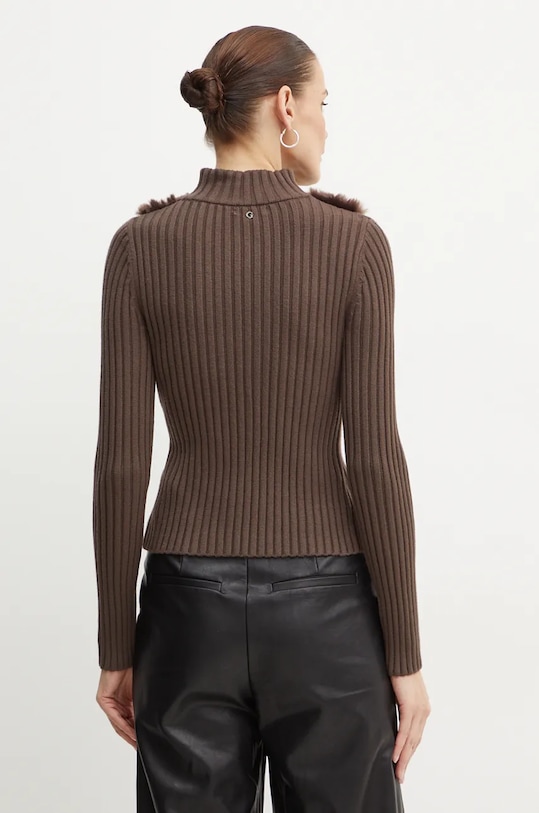 Ρούχα Πλεκτή ζακέτα Guess MILA W4BR74.Z2ZK2 καφέ