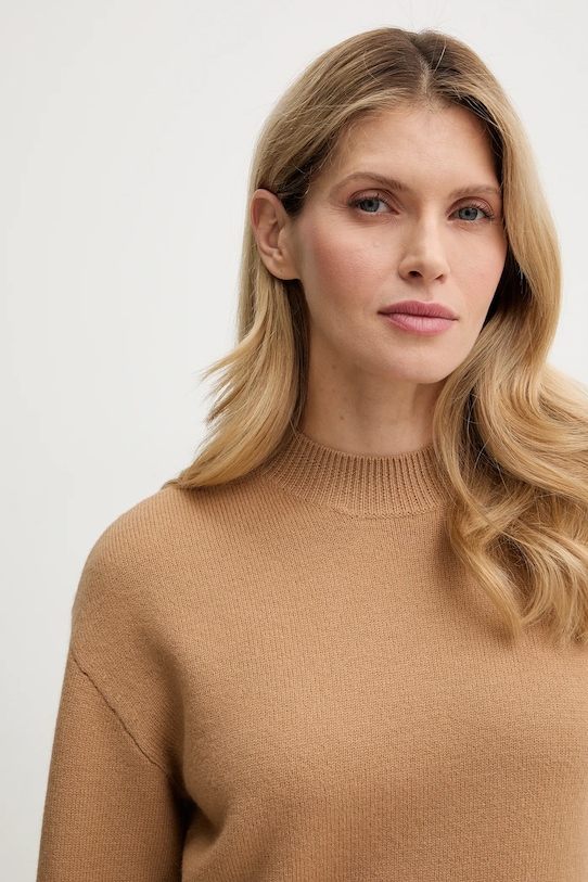 A.P.C. sweter wełniany Pull Esther brązowy WVBDK.F23373.CAB