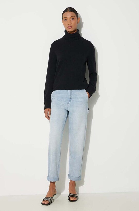 A.P.C. sweter wełniany Pull Amal WYAAD.F23374.LZZ czarny AW24