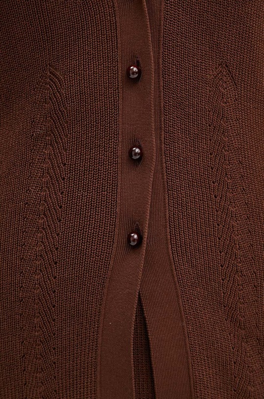AERON kardigan bawełniany PFPU256515 brązowy