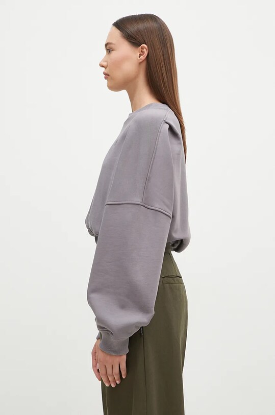 Bavlnená mikina adidas Originals Premium Essentials Sweater IY9709 fialová AW24