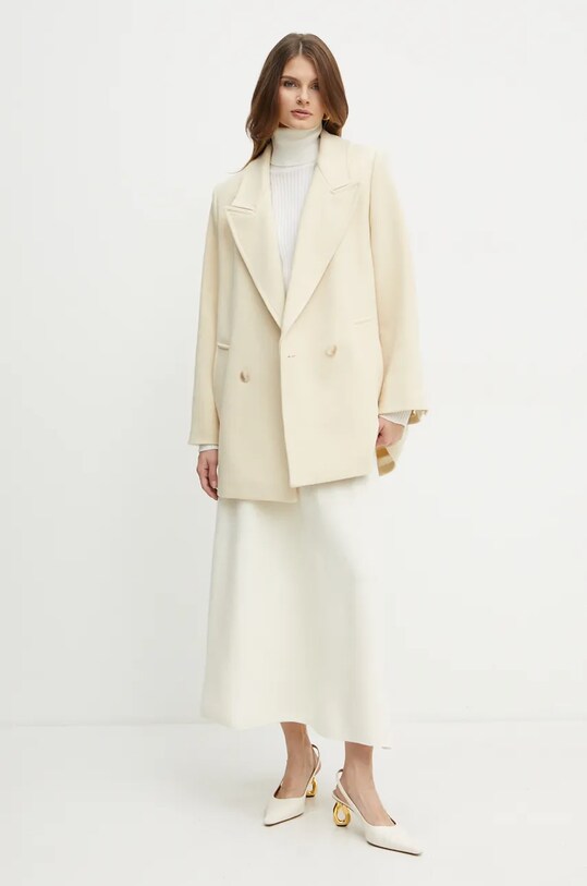 Vlněný svetr Ivy Oak IO113030 béžová AW24