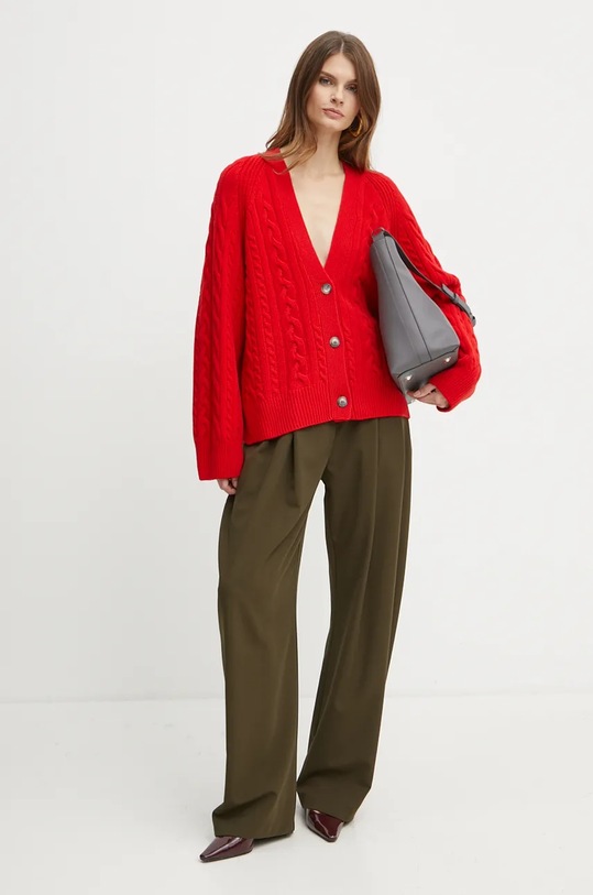 Ivy Oak cardigan din lana IO113146 rosu AW24