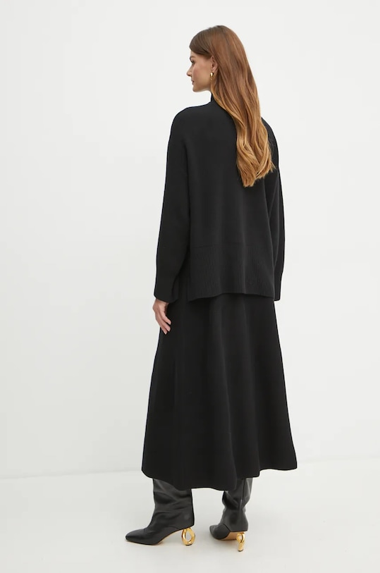 Ivy Oak sweter wełniany czarny IO113147