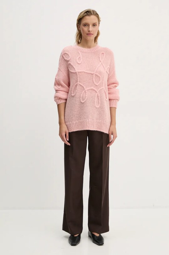 Шерстяной свитер MUNTHE TAHLIS 243160124370 розовый AW24