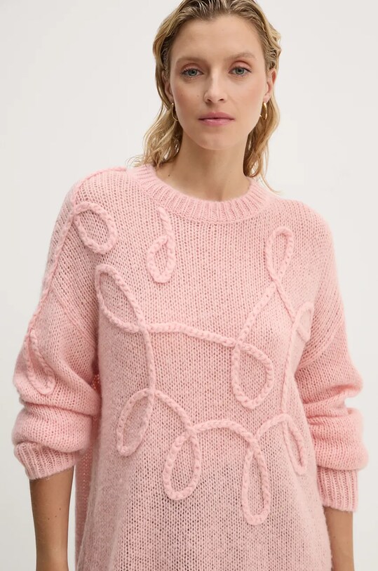 Шерстяной свитер MUNTHE TAHLIS розовый 243160124370