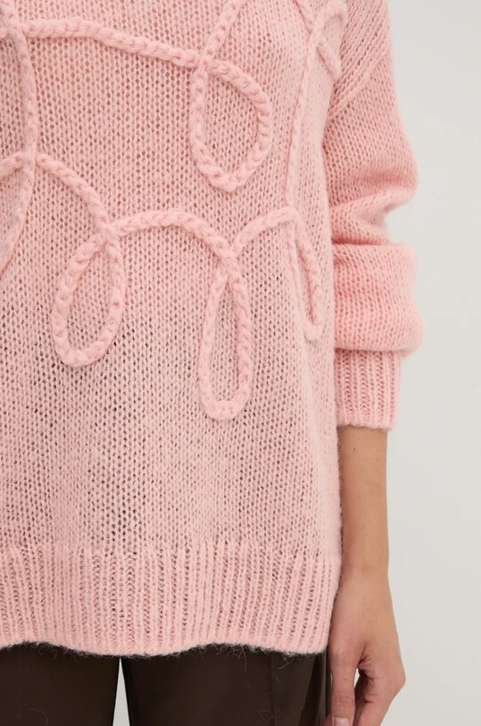 Шерстяной свитер MUNTHE TAHLIS 243160124370 розовый