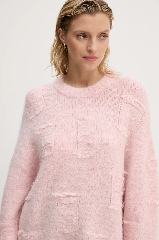 MUNTHE sweter wełniany TACCU 243160724373 różowy
