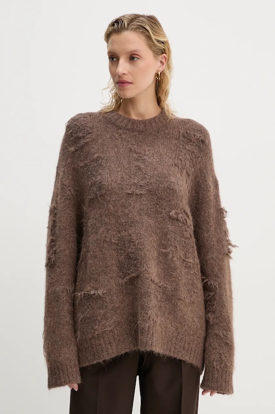 Шерстяной свитер MUNTHE TACCU шерсть коричневый 243160724373