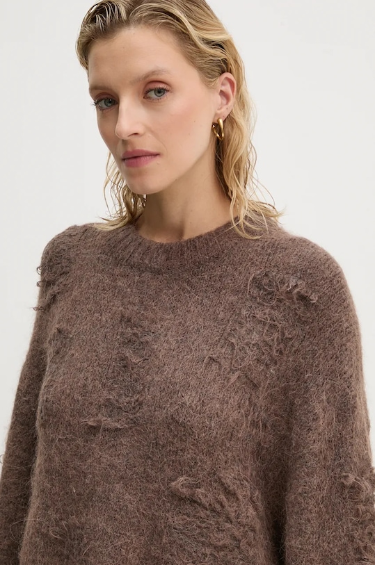 Шерстяной свитер MUNTHE TACCU коричневый 243160724373