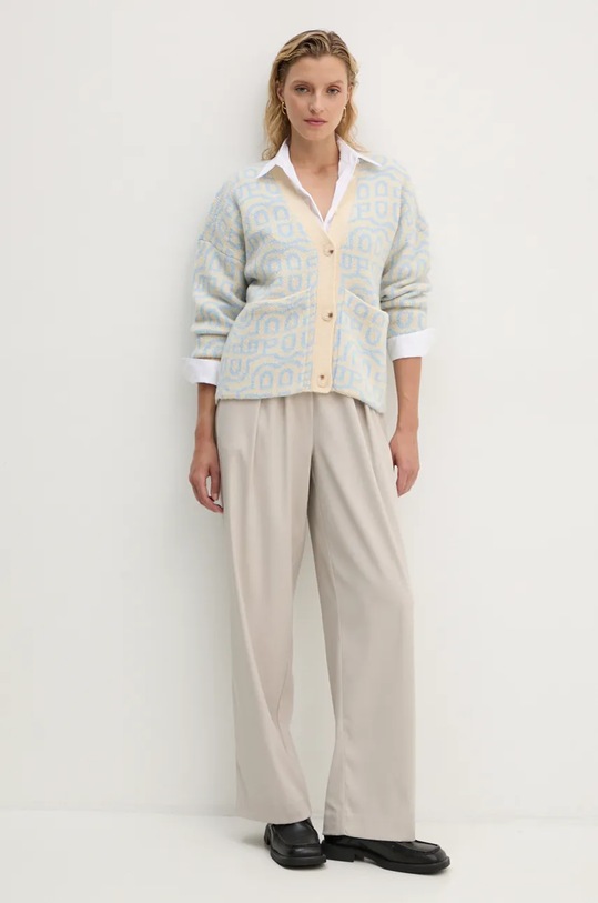 Kardigán s prímesou vlny MUNTHE TALHUA 243161824375 béžová AW24