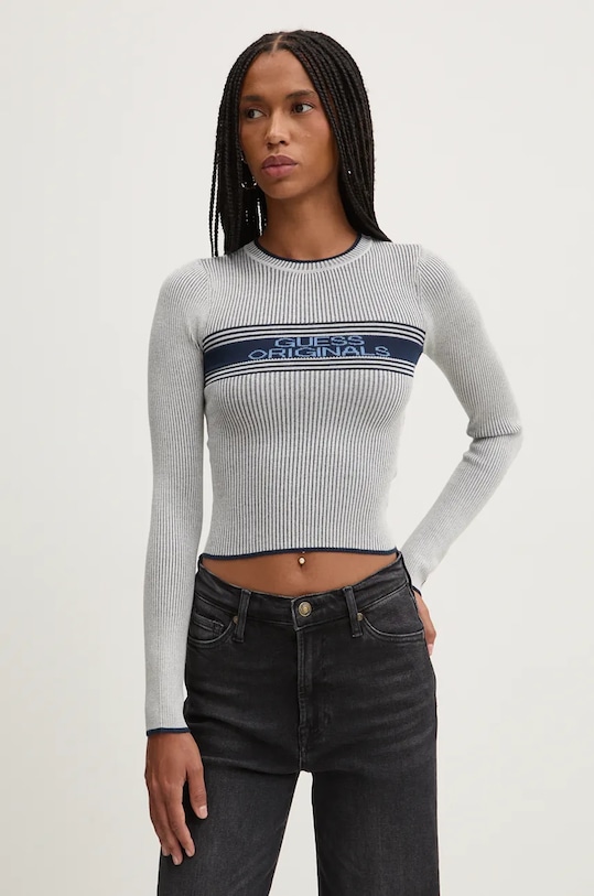 Svetr Guess Originals kulatý šedá W4BR47.Z2YK2